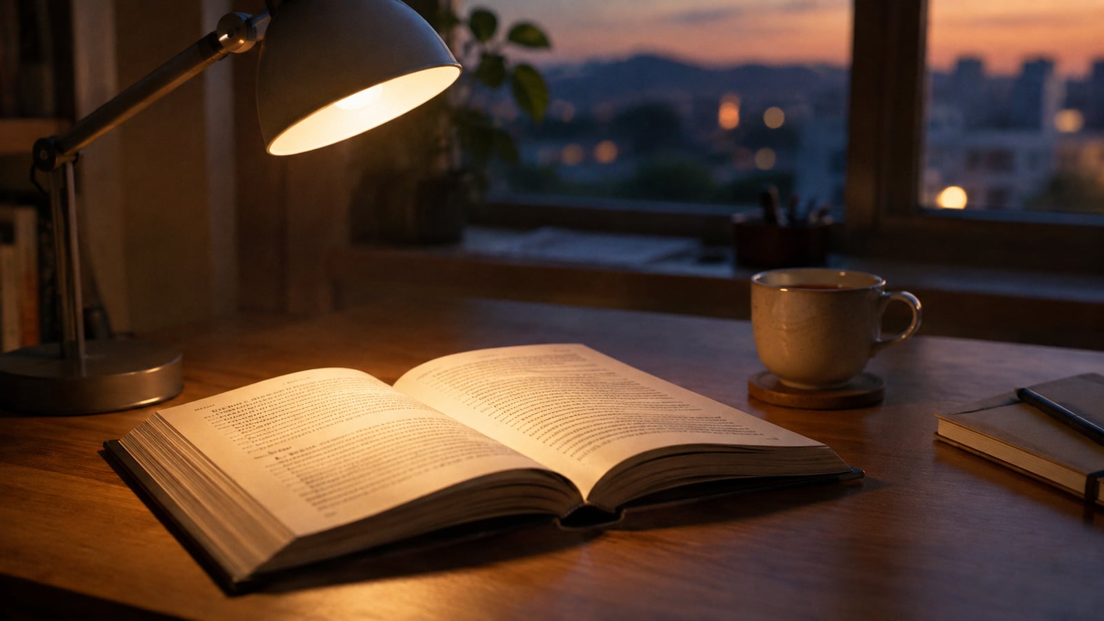 Качественное освещение текста книги торшером без бликов и пульсации