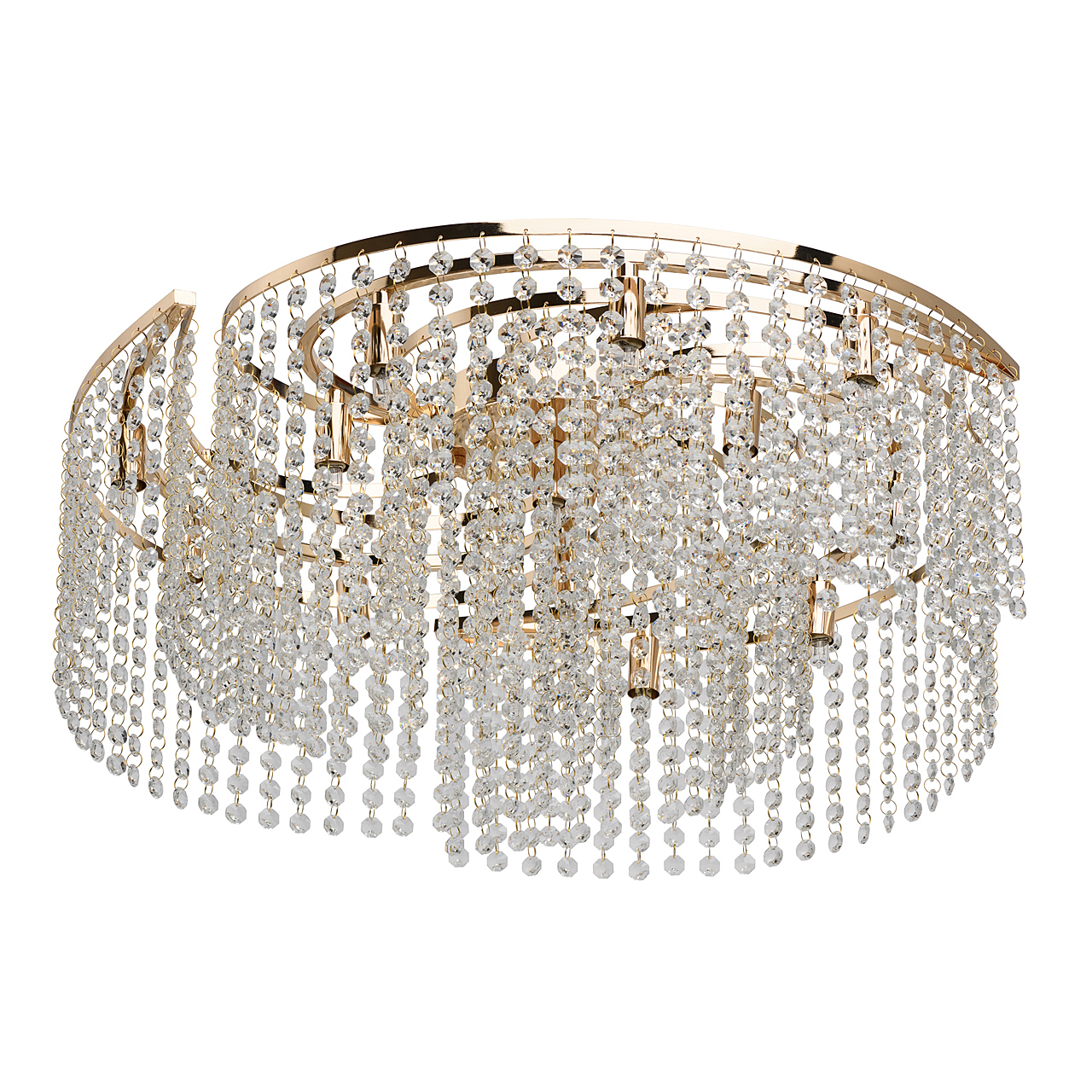 Потолочная хрустальная люстра MW Light Каскад 113010213