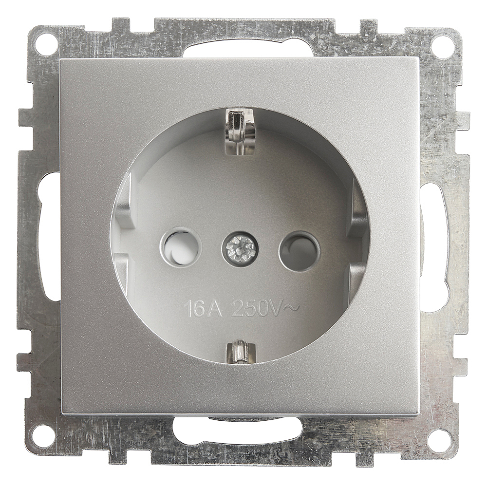 Розетка 1-местная с/з Stekker Катрин 39582