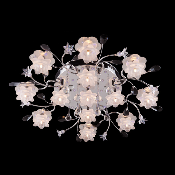 Потолочная люстра с пультом 4853 Eurosvet 4853/13 хром/синий+красный+фиолетовый