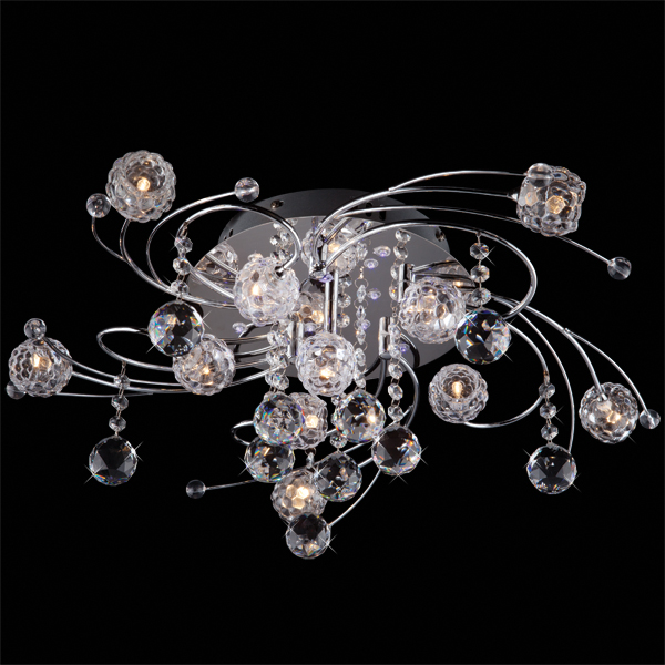 Потолочная люстра с пультом 85033 Eurosvet 85033/11 хром/синий+красный+фиолетовый