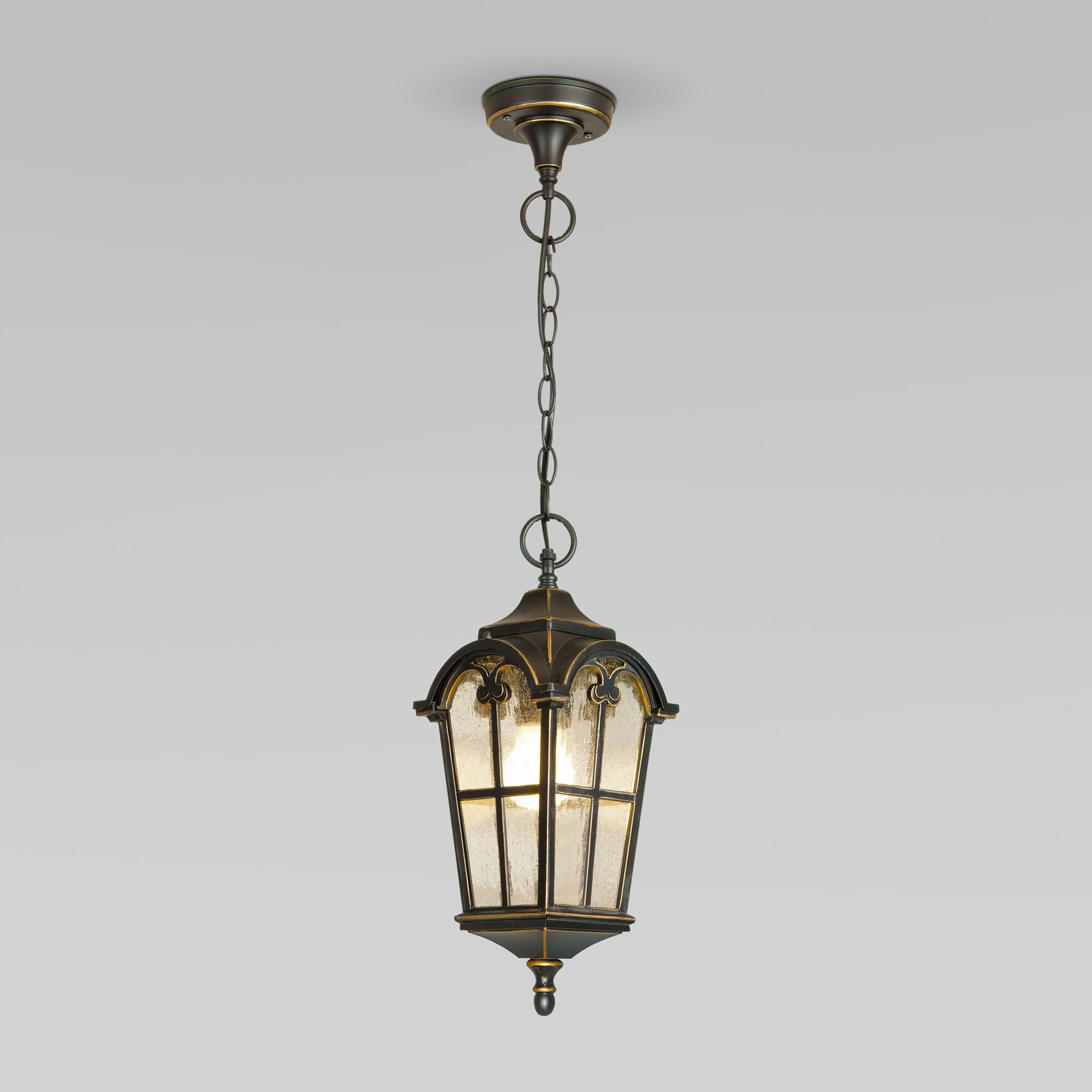 Уличный подвесной светильник Elektrostandard Mira Mira H черное золото