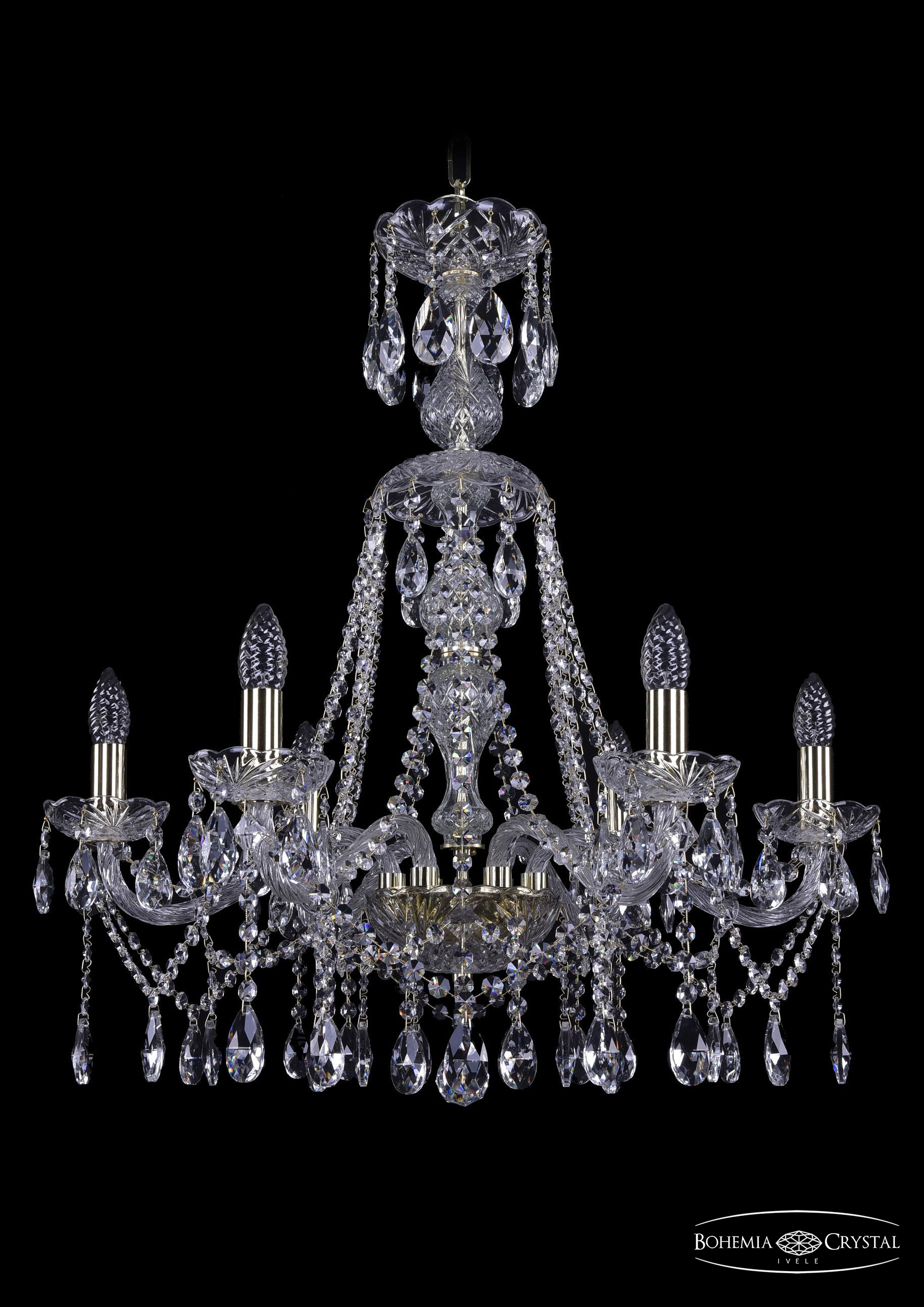 Подвесная хрустальная люстра 1413 Bohemia 1413/6/220/XL-73 G